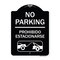 Signmission No Parking Prohibido Estacionarse W/ Car Tow Graphic Heavy-Gauge Alum Sign, 24" x 18", BW-1824-23597 A-DES-BW-1824-23597 - alternate 1